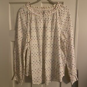 Embroidered dot blouse